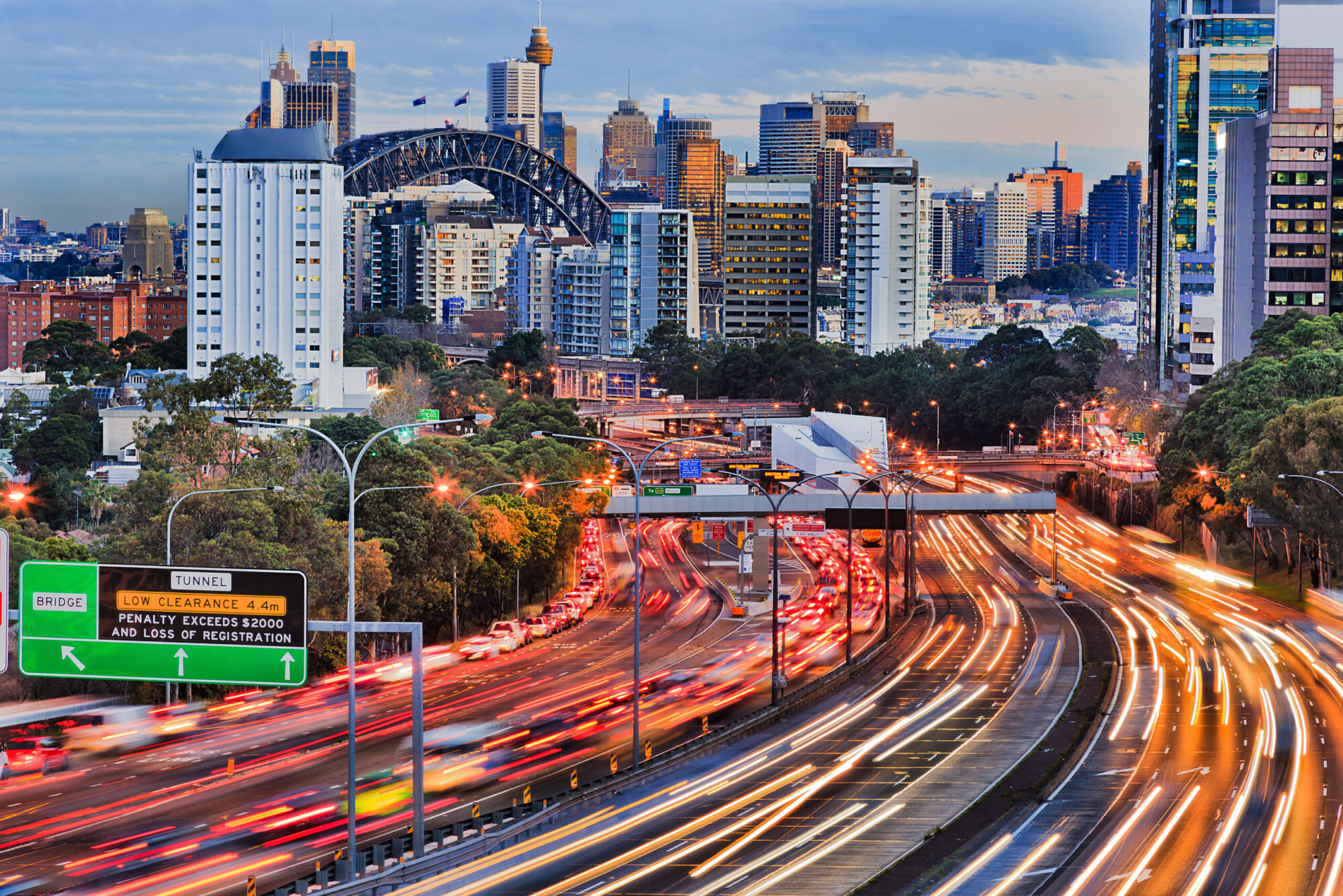 Warringah Freeway construction — road infrastructure