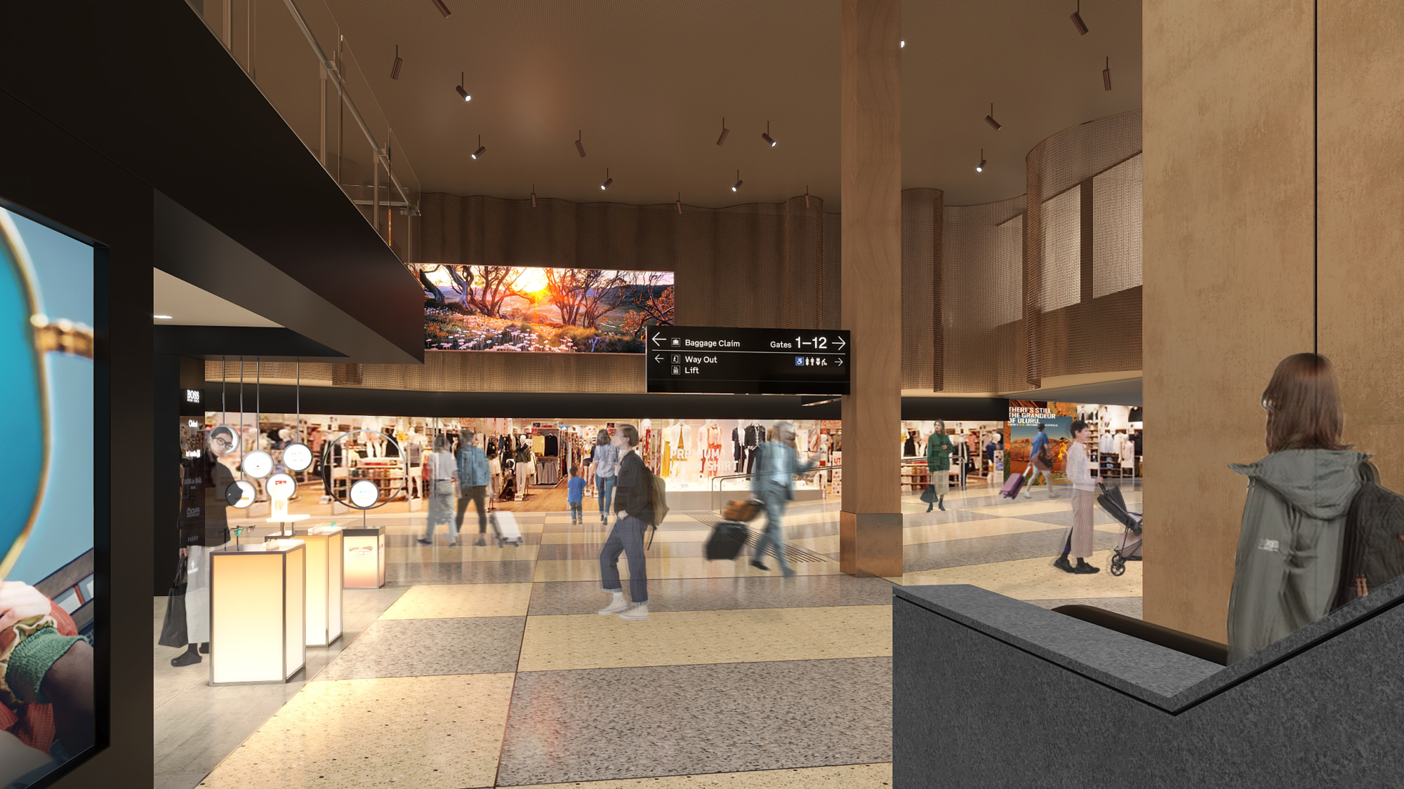 T1 Qantas retail upgrade — Sydney Airport