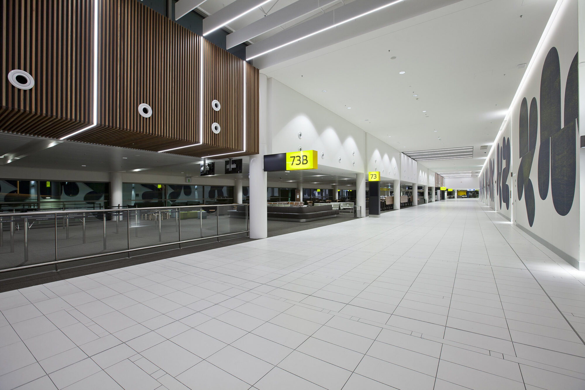 Brisbane Airport terminal building aerial view